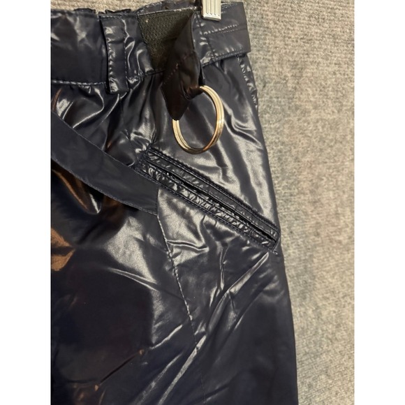 Vintage BECONTA INC. Navy Shiny Puffer Ski Pants Ladies Size M RN 23155 - Picture 9 of 11